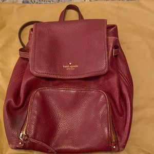 Kate spade leather Burgundy backpack